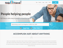 Tablet Screenshot of helpafriend.com
